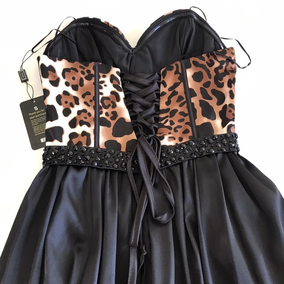 NOX ANABEL Dresses Nwt Nox Anabel Corset Boned Leopard Print Formal